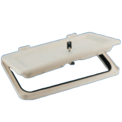 WHITE NBB Battery Box Door - Snake Lock Fitting - With Infill