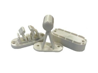 WHITE Plastic Door Retainer 75-93mm