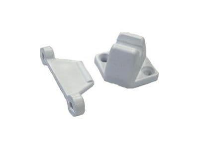 WHITE Snap Plastic Door Retainer