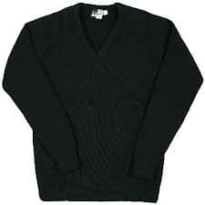 Black V Neck Jumper (Basic)