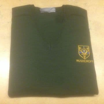 Green Rushcroft V-Neck Jumper
