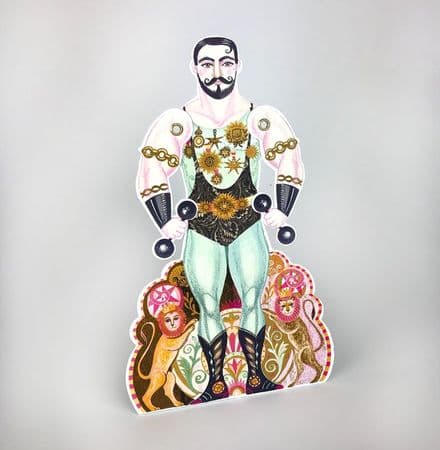 Alexander Strongman Diecut Card by Sarah Young