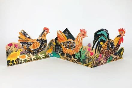 Chickens Fold out Card by Mark Hearld