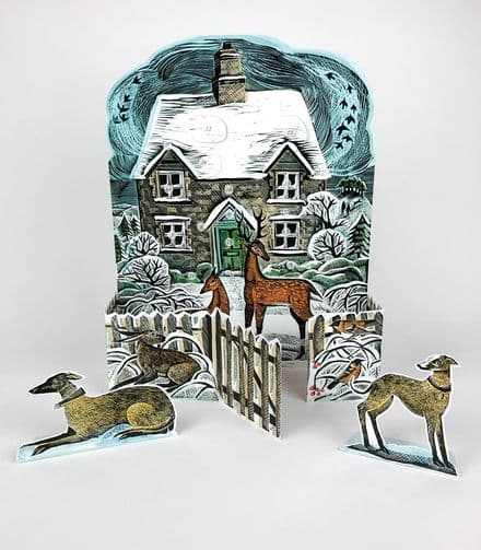 Christmas Cottage Advent Calendar by Angela Harding