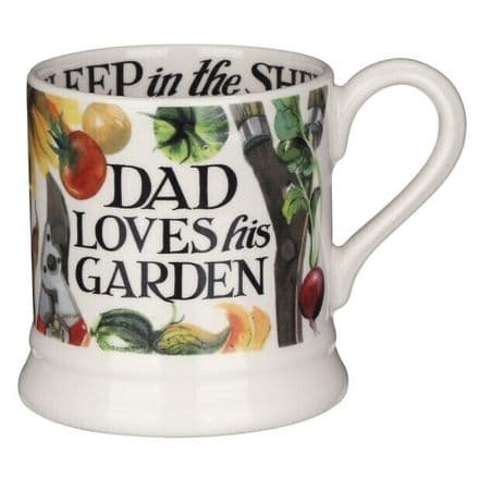 Emma Bridgewater Pottery Dad Loves His Garden 1/2 Pint Mug - Father - First