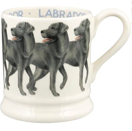 Emma Bridgewater Pottery Labrador 1/2 Pint Mug - New First Quality - Black Dogs