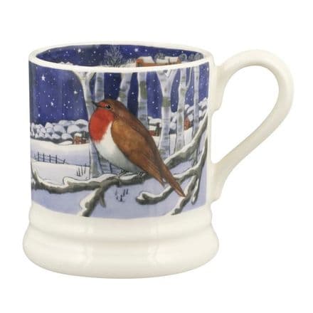 Emma Bridgewater Pottery Midnight Robin 1/2 Pint Mug