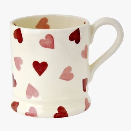 Emma Bridgewater Pottery Pink Hearts 1/2 Pint Mug - New First - Valentines Day