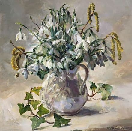 First Snowdrops by Anne Cotterill