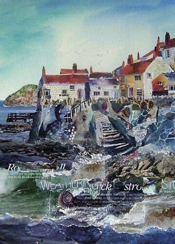 Fossil Hunting - Art Blank Greeting / Birthday Card - Harbour Sea Coast Ammonite