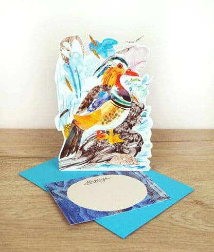 Mandarin Duck Diecut Card by Mark Hearld