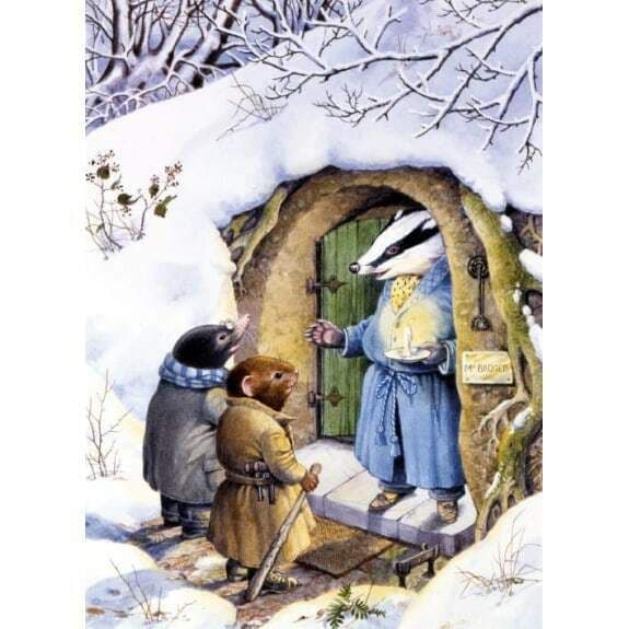 Pack of 8 Macmillan Charity Xmas / Christmas Cards - Badger’s House