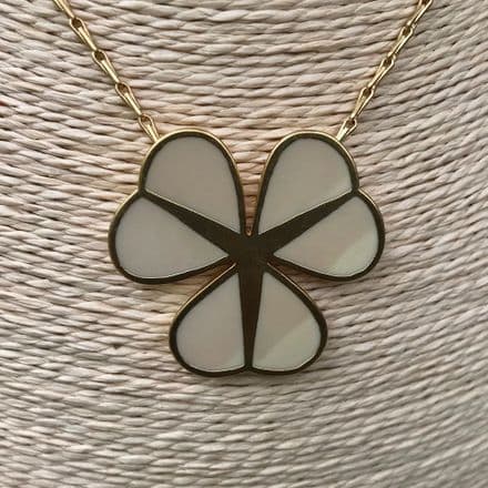 Pilgrim Cream Graphic Flower Necklace