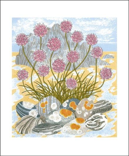 Sea Pinks & Pebbles by Angie Lewin