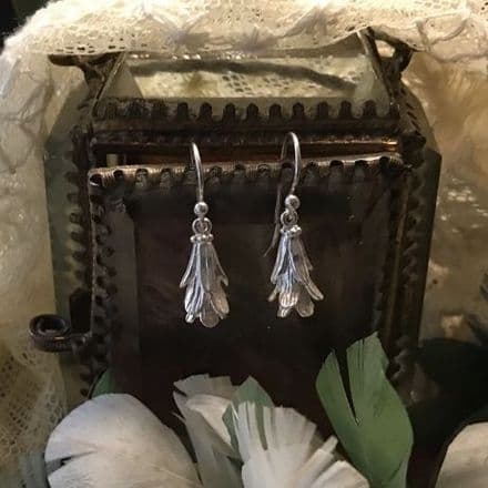 Silver Flower Drop Earrings by Sea Gems