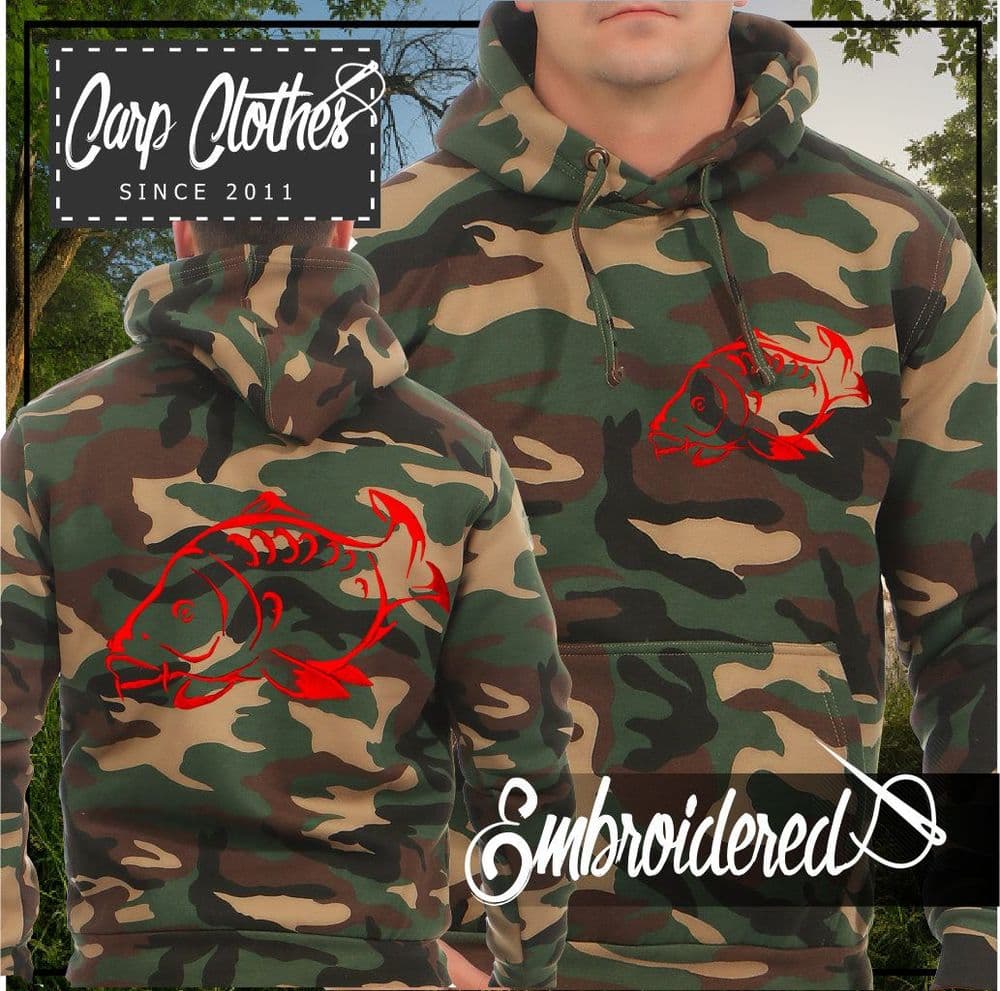 001 EMBROIDERED CAMO FISHING HOODIE