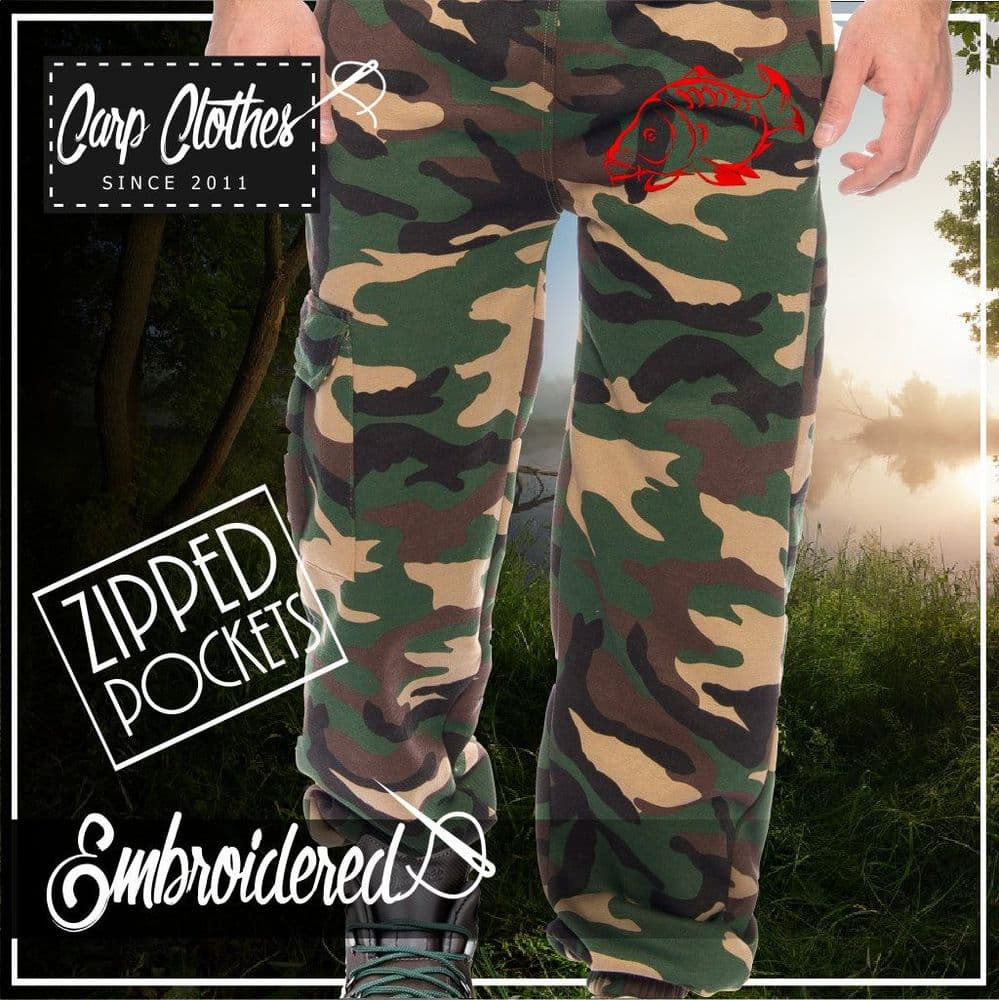 001 EMBROIDERED CAMO JOGGERS