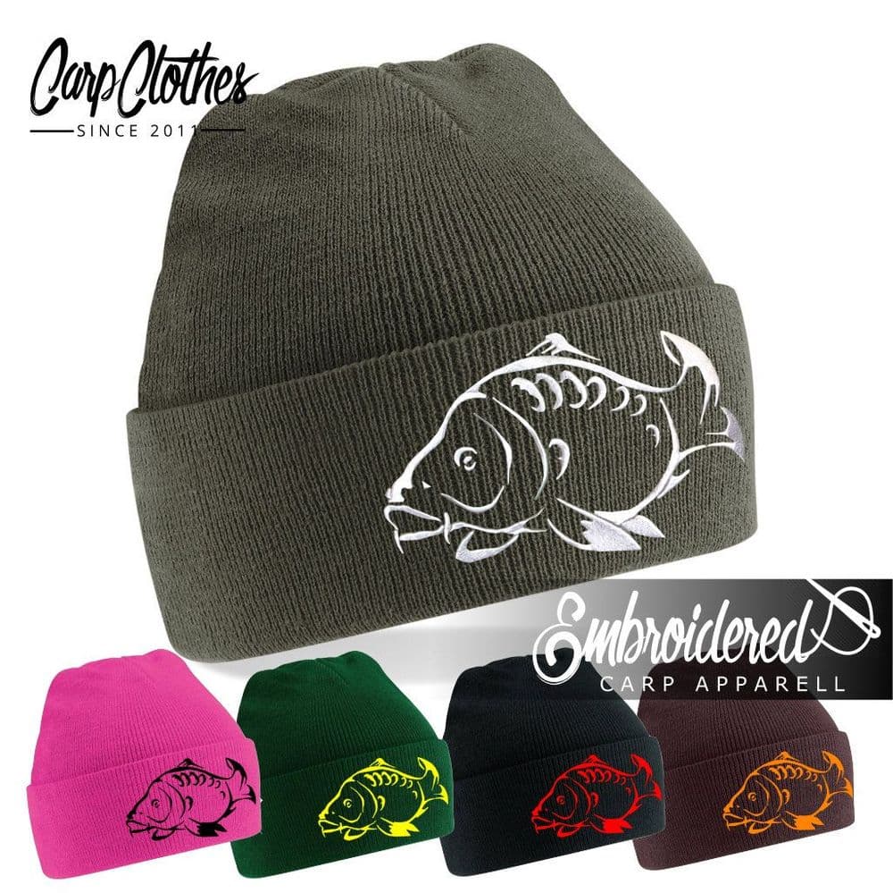 001 EMBROIDERED CARP BEANIE