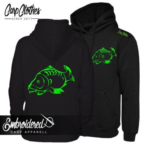 001 NEON EMBROIDERED CARP HOODIE