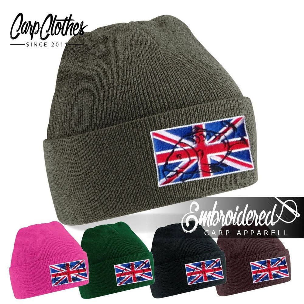 002 EMBROIDERED CARP BEANIE