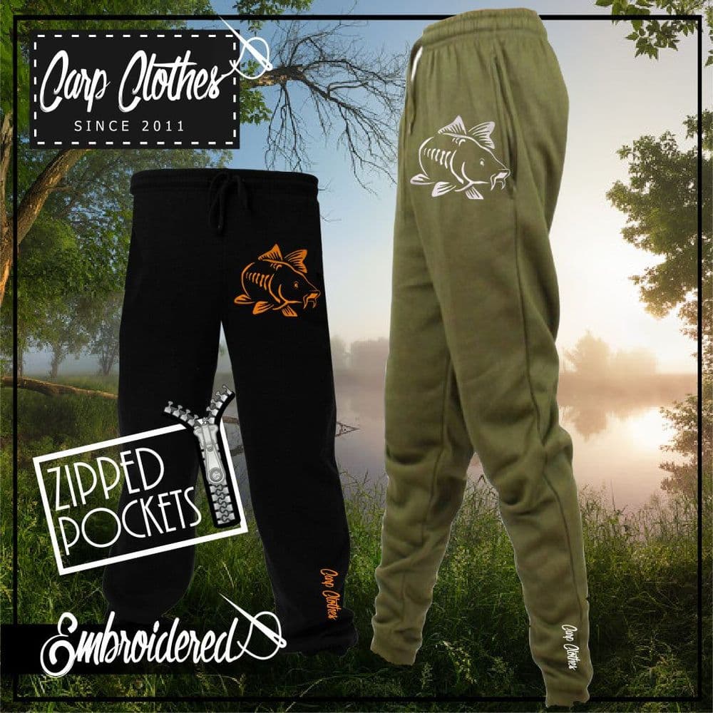 003 EMBROIDERED CARP JOGGERS