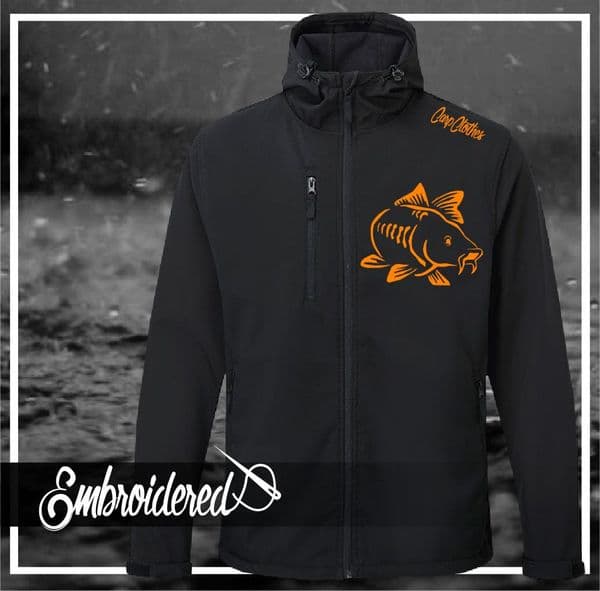 003 EMBROIDERED HOODED SOFTSHELL JACKET