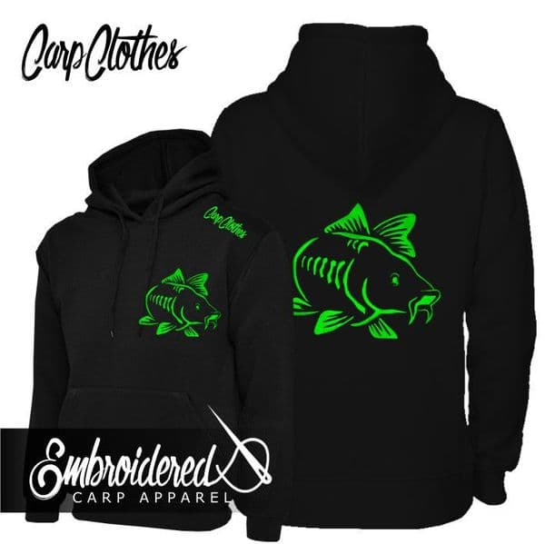 003 NEON EMBROIDERED CARP HOODIE