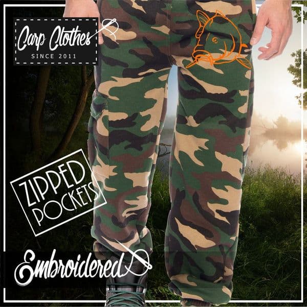 004 EMBROIDERED CAMO JOGGERS
