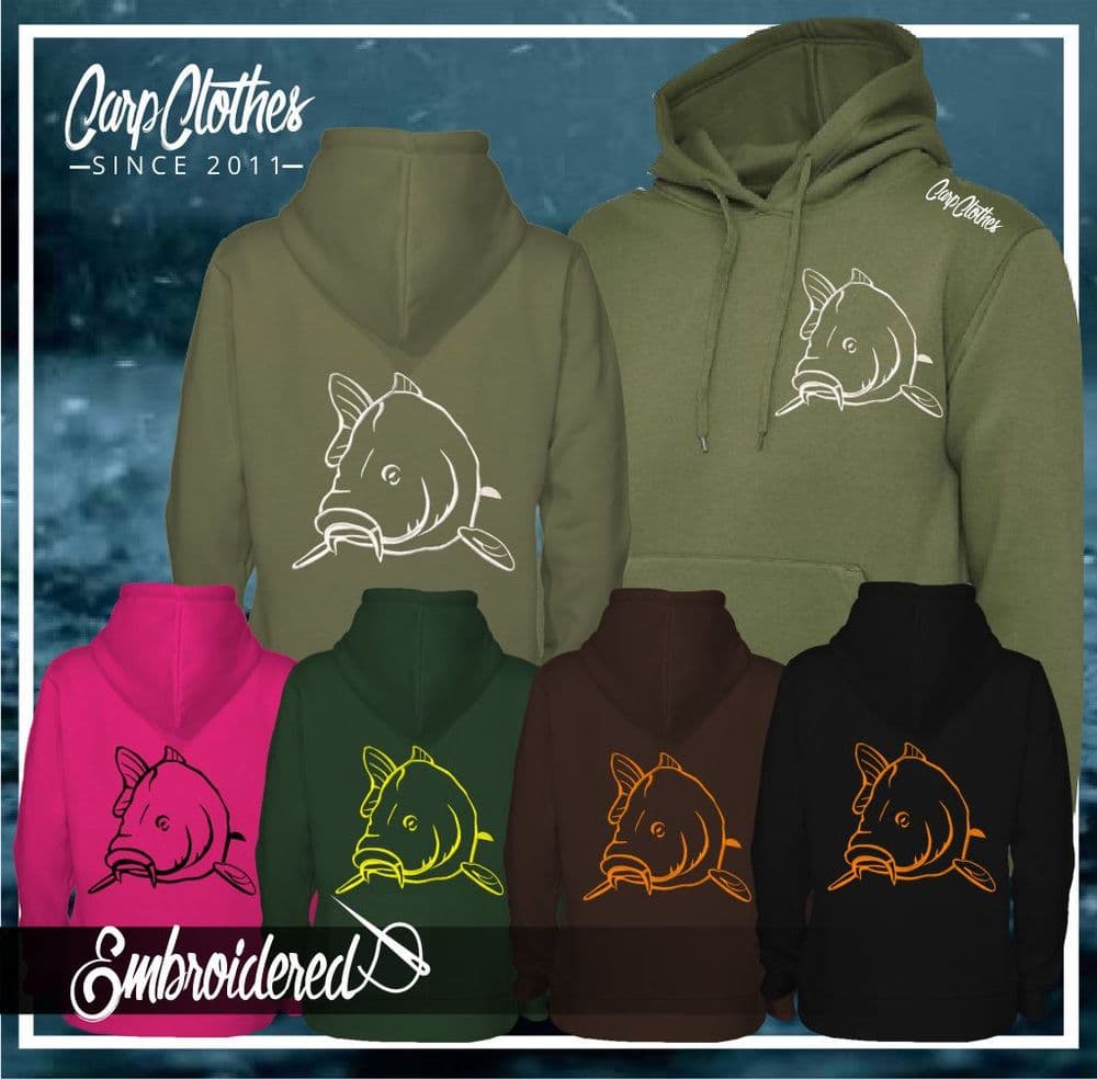 004 EMBROIDERED CARP HOODIE