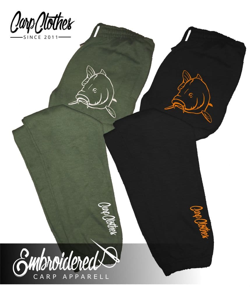 004 EMBROIDERED CARP JOGGERS