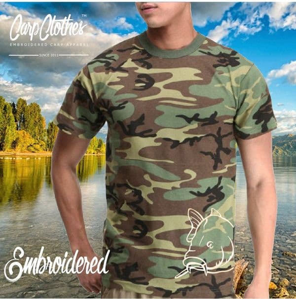 008 EMBROIDERED CAMO T SHIRT