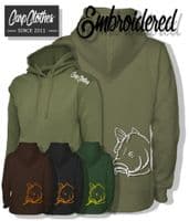 008 EMBROIDERED CARP HOODIE PLUS FREE T SHIRT