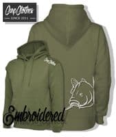 008 EMBROIDERED CARP HOODIE PLUS FREE T SHIRT