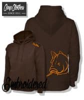 008 EMBROIDERED CARP HOODIE PLUS FREE T SHIRT