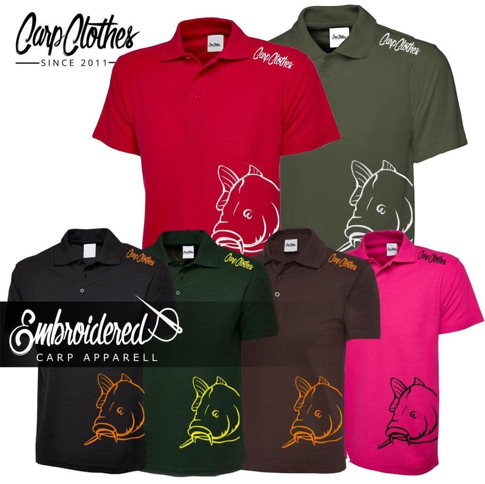 008 EMBROIDERED CARP POLO
