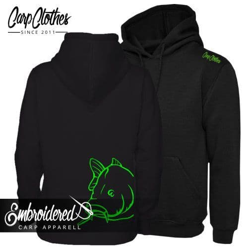 008 NEON EMBROIDERED CARP HOODIE
