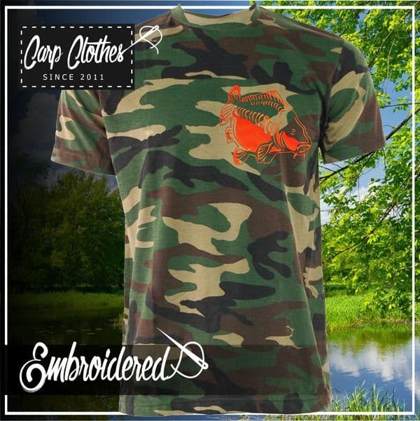 009 EMBROIDERED CAMO T SHIRT