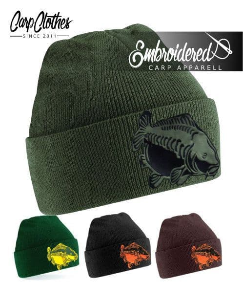 009 EMBROIDERED CARP BEANIE