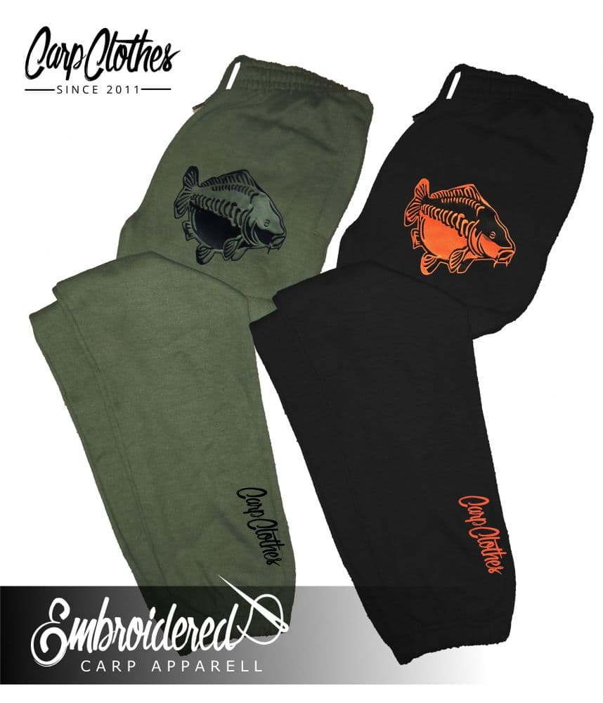 009 EMBROIDERED CARP JOGGERS