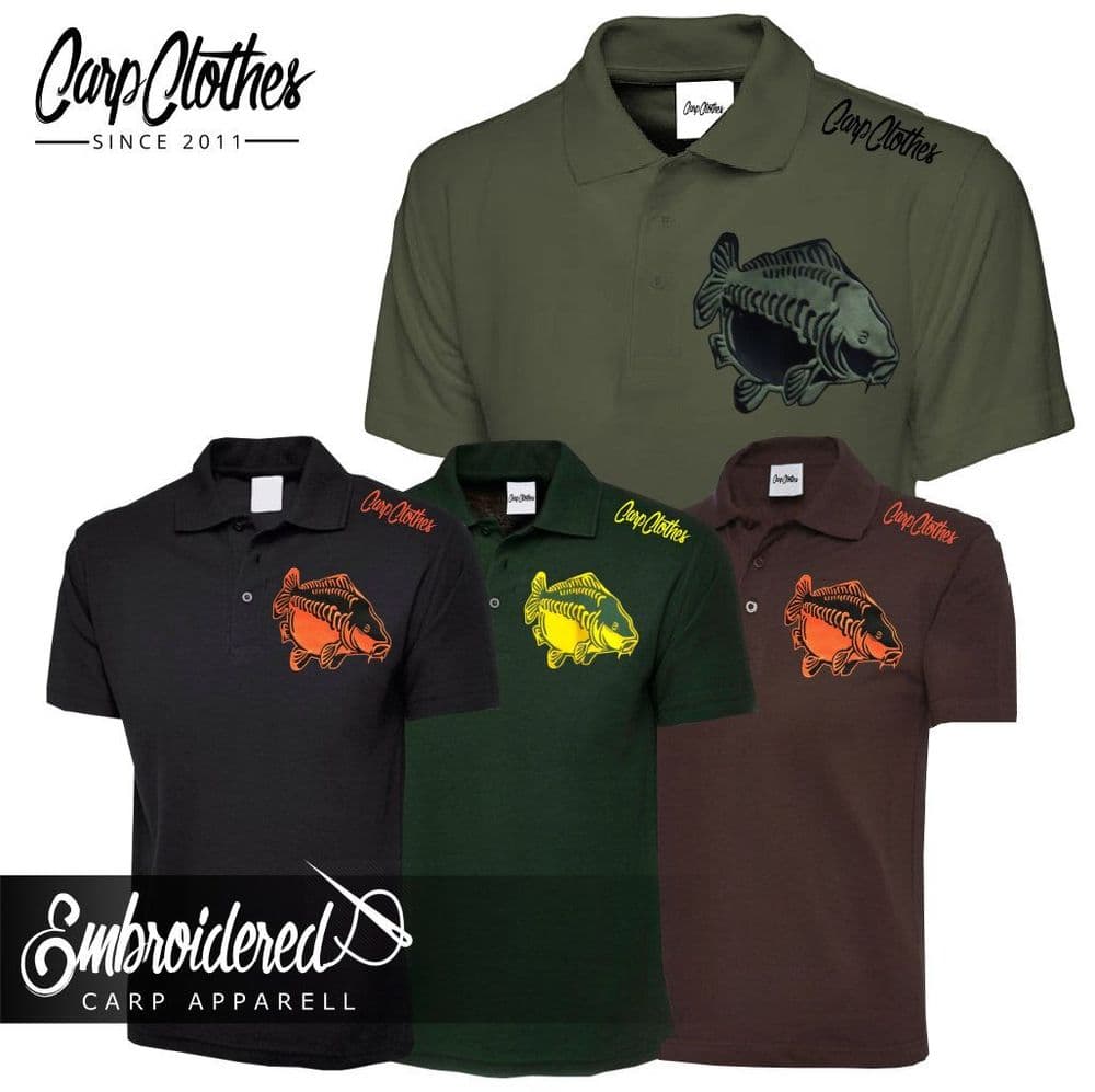 009 EMBROIDERED CARP POLO
