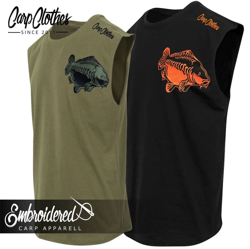 009 EMBROIDERED SLEEVELESS T-SHIRT