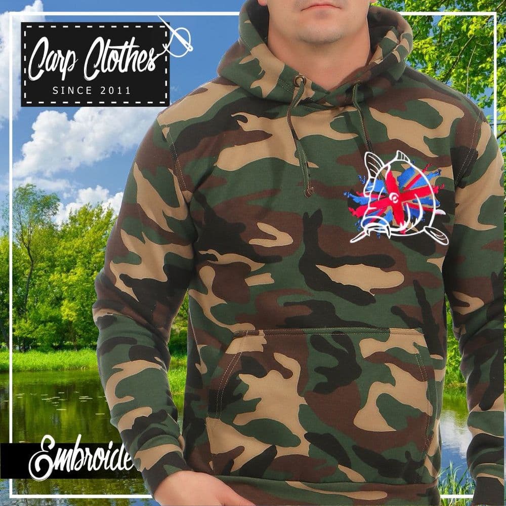 011 EMBROIDERED CAMO FISHING HOODIE FRONT ONLY
