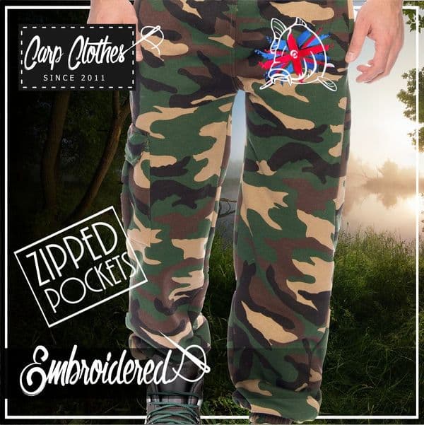 011 EMBROIDERED CAMO JOGGERS