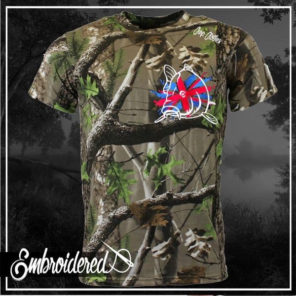 011 EMBROIDERED TREE CAMO T SHIRT