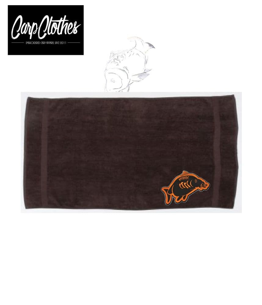013 EMBROIDERED BROWN HAND TOWEL XL