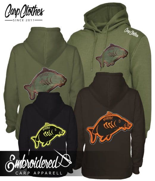 013 EMBROIDERED CARP HOODIE