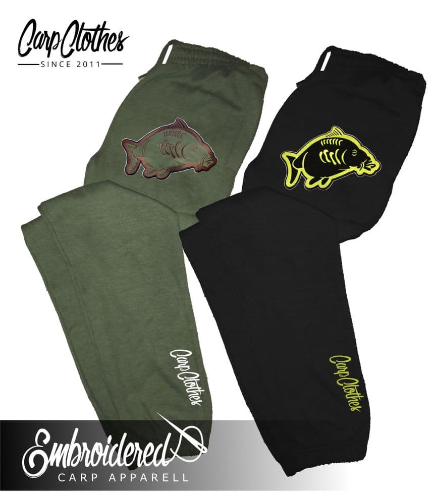 013 EMBROIDERED CARP JOGGERS