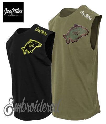 013 EMBROIDERED SLEEVELESS T-SHIRT