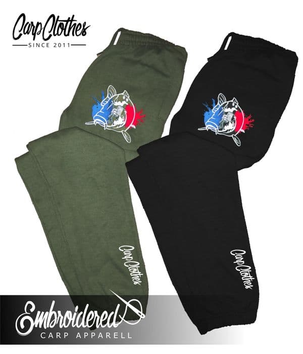 018 EMBROIDERED CARP JOGGERS