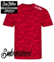 020 EMBROIDERED  CAMO T-SHIRT